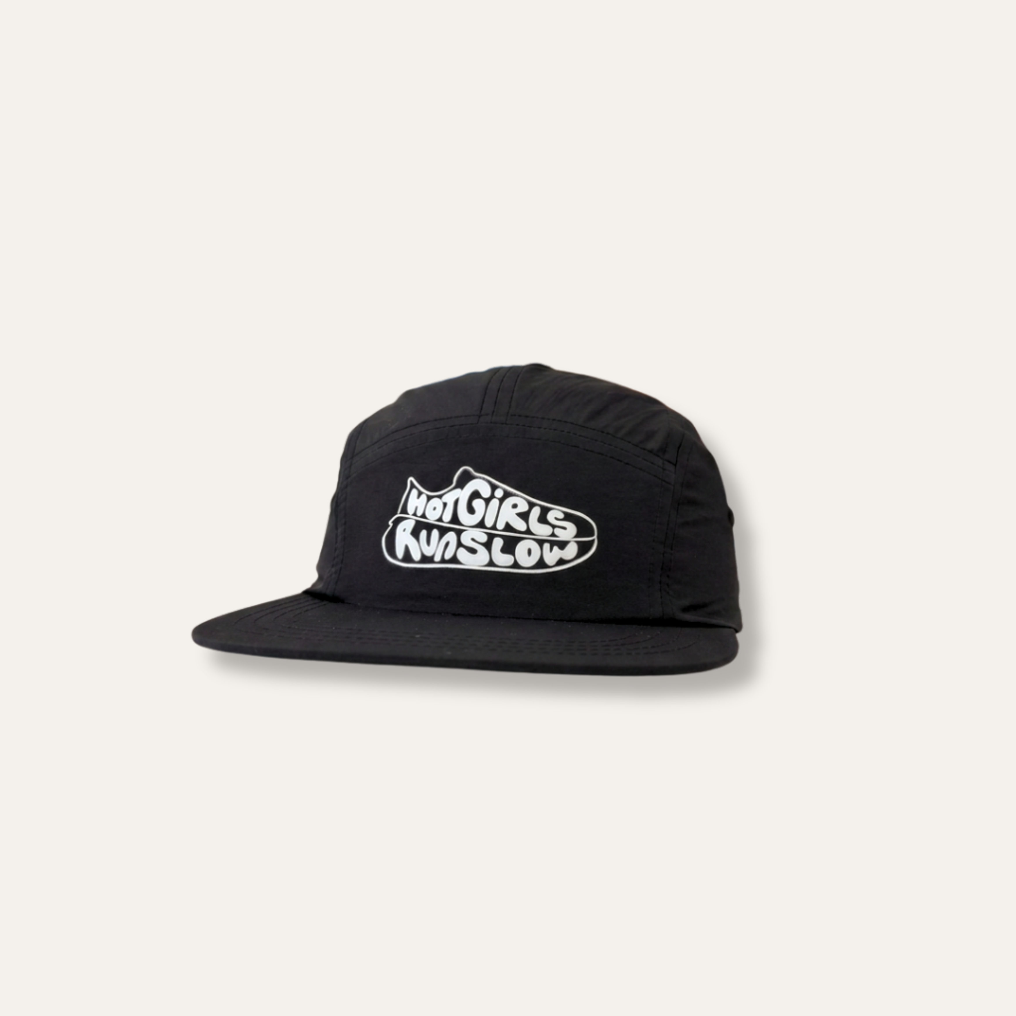 nylon camper hat - black