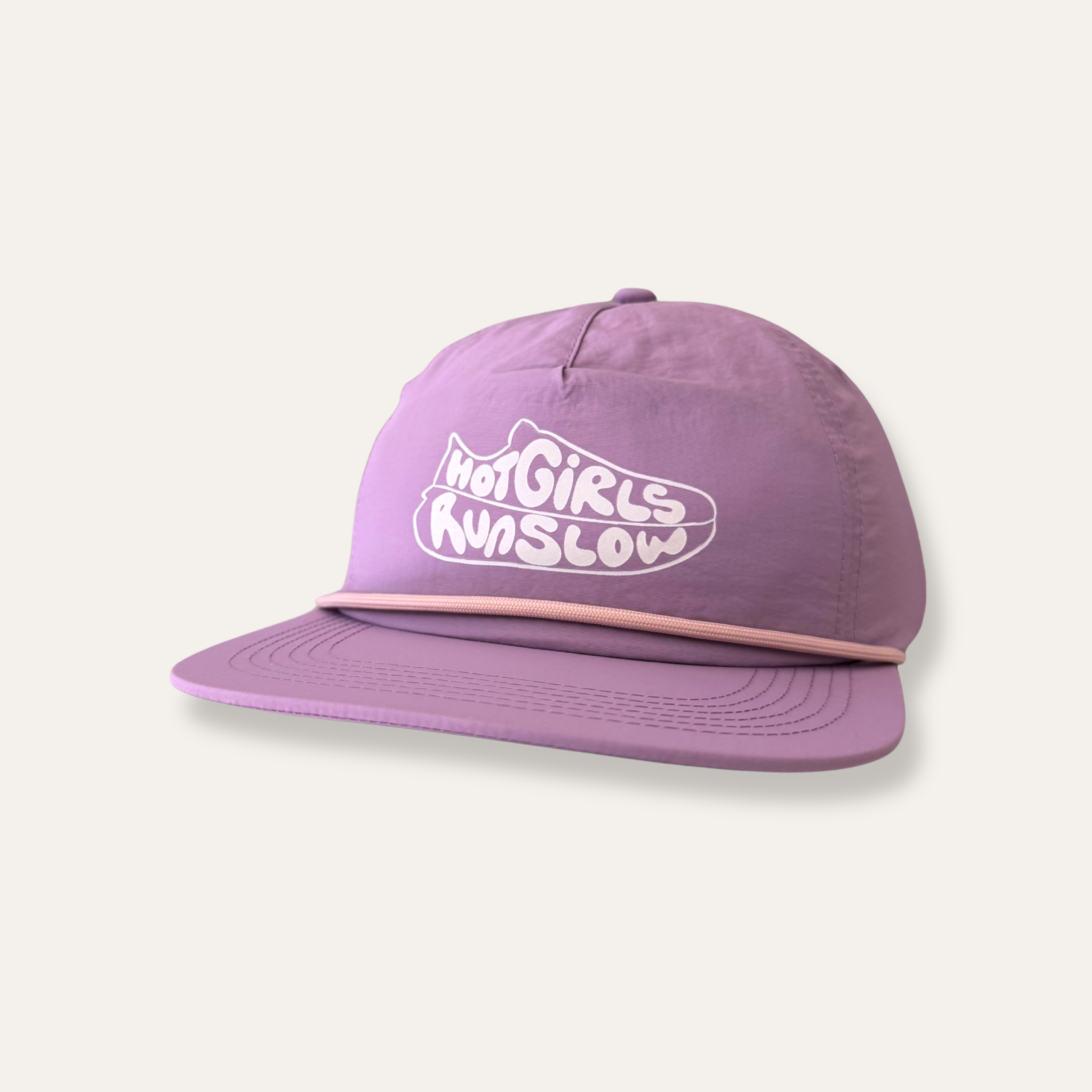 nylon rope snapback - purple