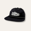 nylon rope snapback - black