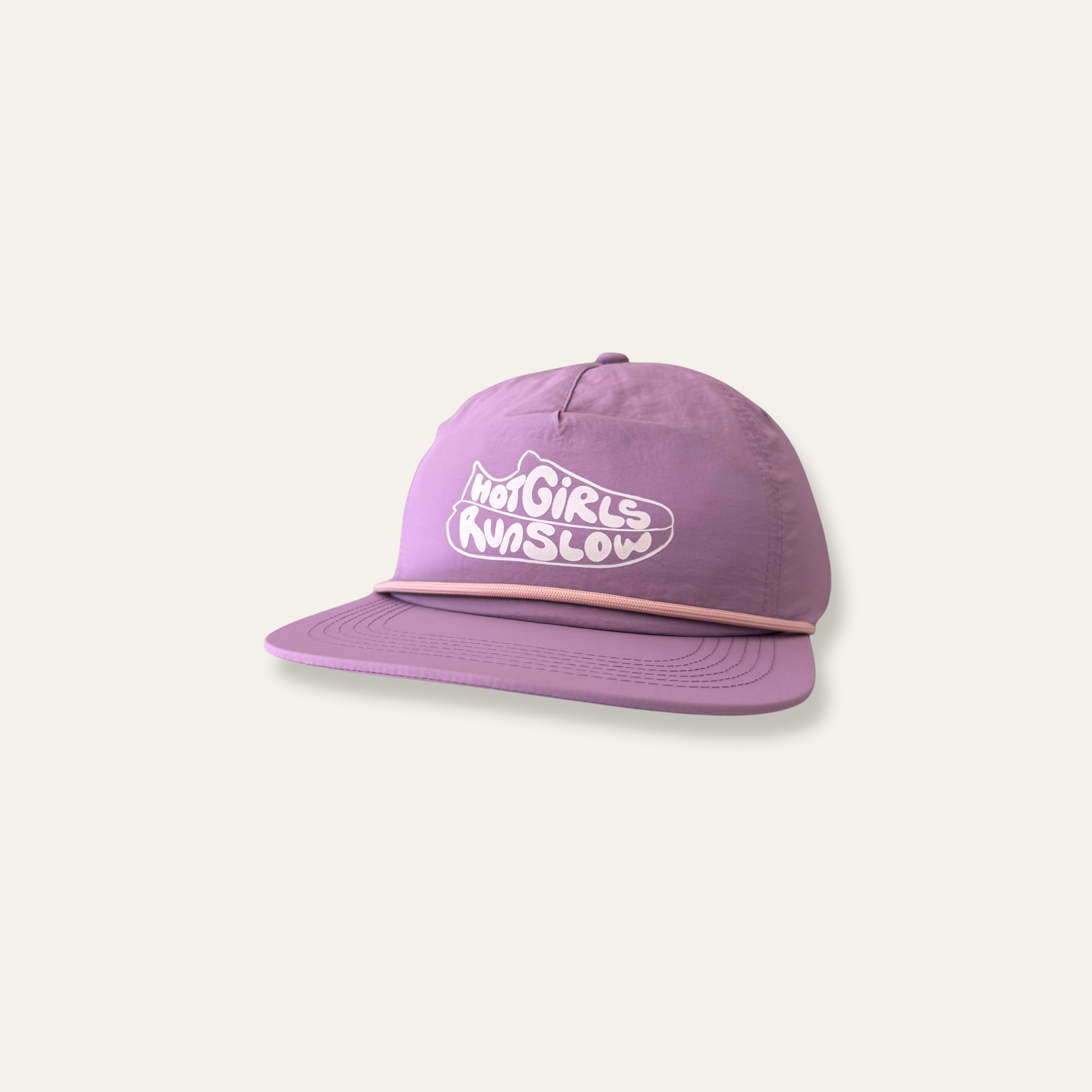 nylon rope snapback - purple