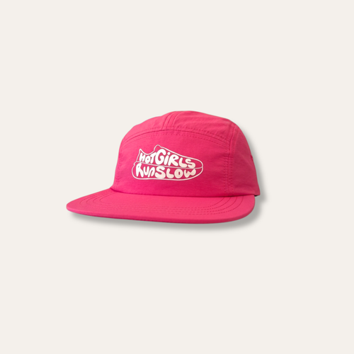 nylon camper hat - hot pink